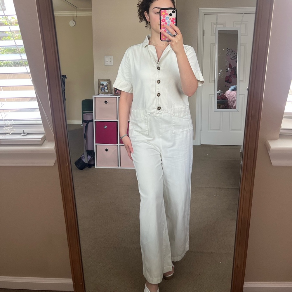 Known Supply Cream Jumpsuit